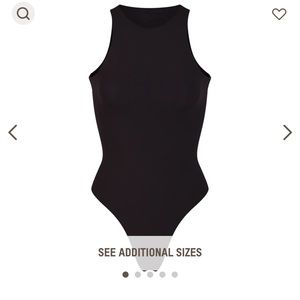 Skims FITS EVERYBODY HIGH NECK BODYSUIT - graphite / S / NWT
